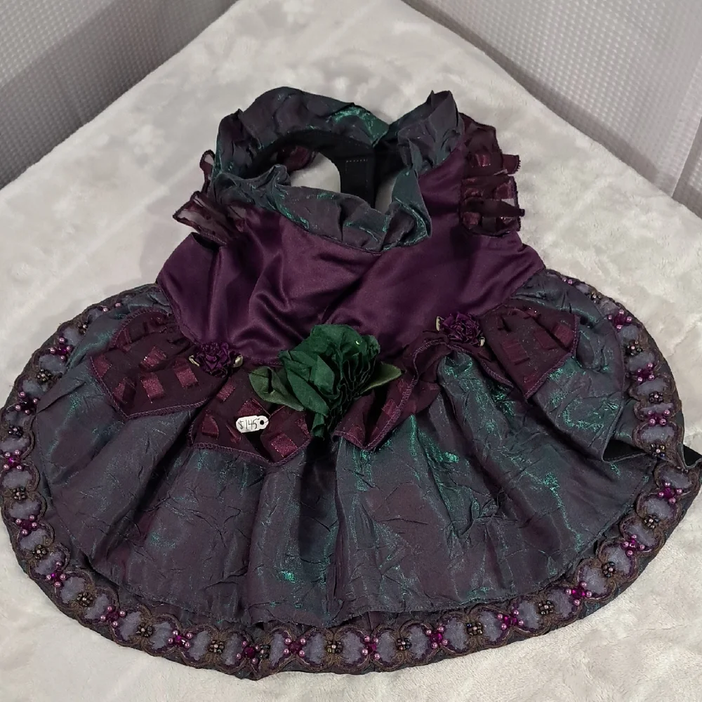 NWT Chic Purple and Green Dog Dress